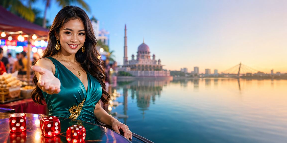 Permainan dadu interaktif dengan reka bentuk Melayu tradisional di Putrajaya